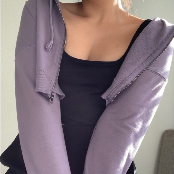purple oversized crop hoodie - Picture 6 of 8
